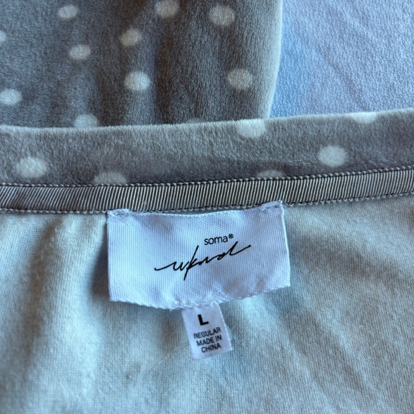 Soma Soft Gray Polka Dot Pajama Set - Picture 8 of 9